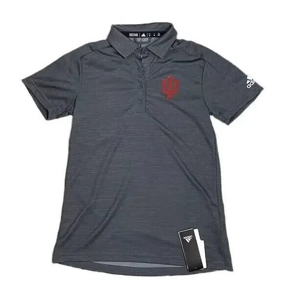 Indiana Hoosiers Adidas Womens Polo Shirt Extra Small Grey XS  NCAA Basketball‎ - Picture 1 of 9